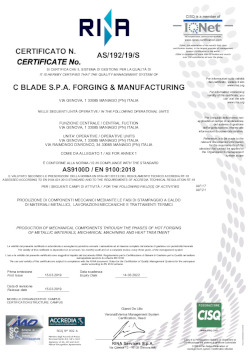 AS9100D Certificate